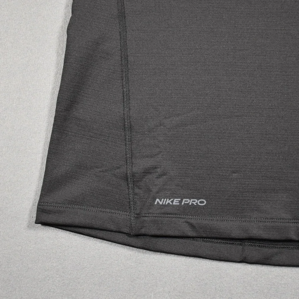 Nike Pro Mens Coldgear Mock Neck Long Sleeve Shirt Large Black NWT DH4806